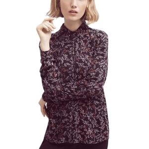 Maeve Black and White Floral Blouse